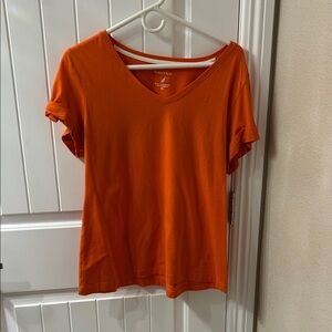 Nautica Women's Bright Orange Short Sleeve Tee